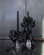 Satin Bow Taper Candles