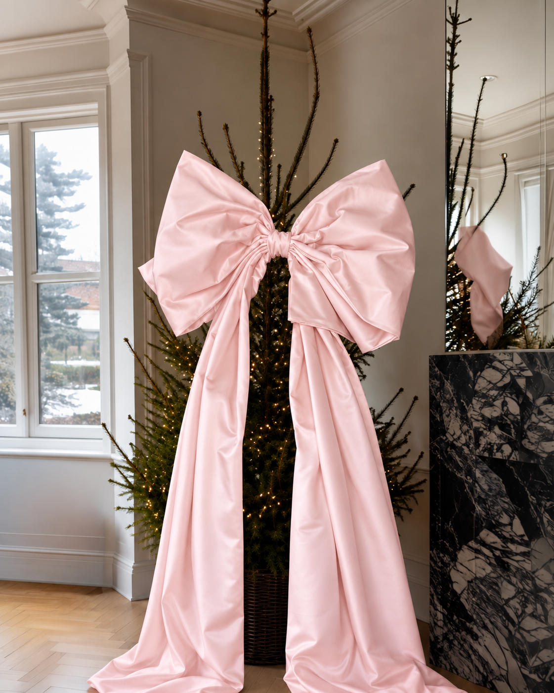 Giant Satin Bow Tree Topper