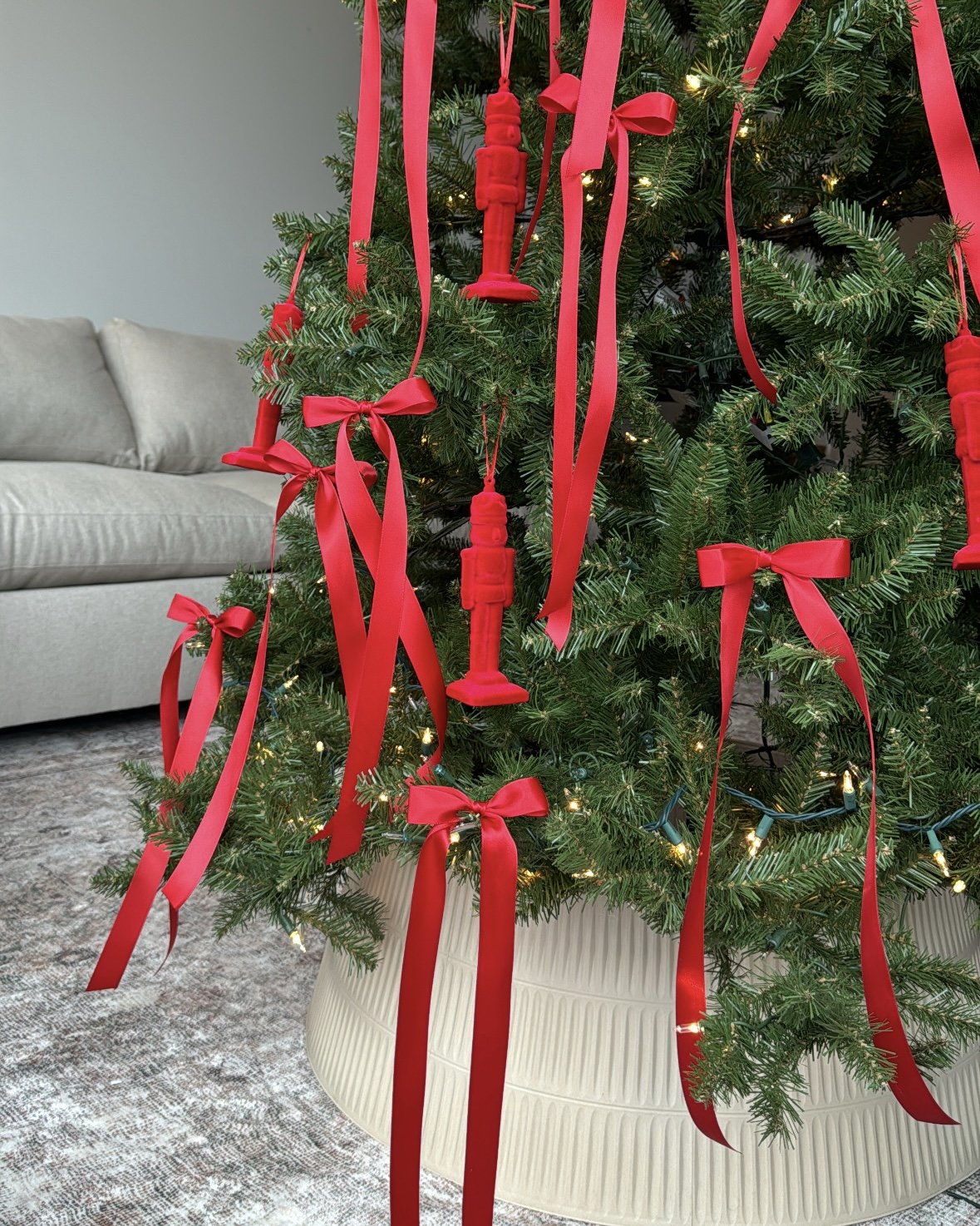 Satin Clip-On Bows — Cherry Red